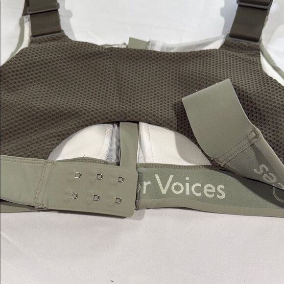 Outdoor Voices Powerhouse Green Sports Bra with Wide Straps and Zipper S/M-Cup - Picture 3 of 5